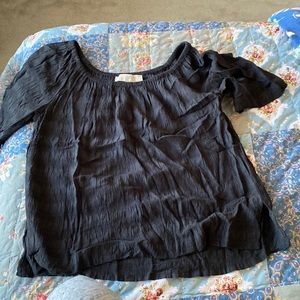 Loft xxs black blouse